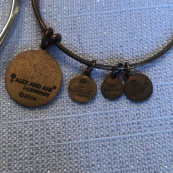 2 Alex and Ani charm bangle bracelet one U.S.M.C. - Picture 5 of 7